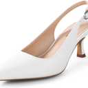 Ankis Women's Slingback Kitten Heels Closed Pointed Toe Pumps Dress Shoes Party Wedding Casual 2.5inch (10)