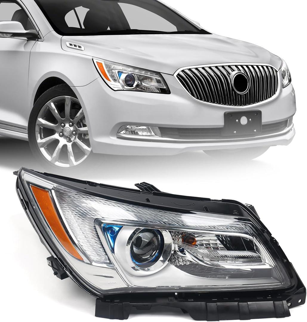 FIONE Headlights Assembly Compatible with Buick LaCrosse 2014 2015 2016 Factory Headlamps Front Light Right Passenger Side RH