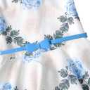 Bonny Billy Girls Classy Vintage Floral Swing Kids Party Dresses (White)