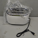 MELLERHOME Retro Toaster 2 Slice, 7 Browning Levels, 3 Functions (Reheat, Defrost, Cancel), Removable Crumb Tray, Under Base Cord Storage, White Toaster Kitchen Appliances