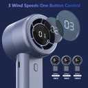 CIBAIL Mini Fan Portable Handheld - USB Rechargeable, 3 Speeds, 3H Max Cooling, Ultra Quiet, Lightweight Pocket Fan for Travel, Office, Home (Blue)