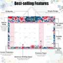 5 x Guasslee Desk Calendar 2026, Large Desk Top Calendar 2026, 18-Month Wall Calendar From Jan. 2026 to Jun. 2027 With To-Do List, Notes For Office Home Teacher Planning, 17" x 11.5"