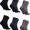 DANISH ENDURANCE Viscose Dress Socks, Premium, Soft, Breathable, Dress Socks for Men & Women, Unisex, 3-Pack (Multicolor (2 X Black, 2 X Navy, 2 X Grey))