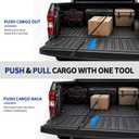Ultra-Light 0.9 lb Fiberglass Truck Bed Cargo Grabber,Heavy-Duty Push-Pull truck bed reach tool,1-Second Twist-Lock Rigid Telescoping Pole,28"- 67.3" with 2 Hooks & Storage Clamps for Pickup Trucks