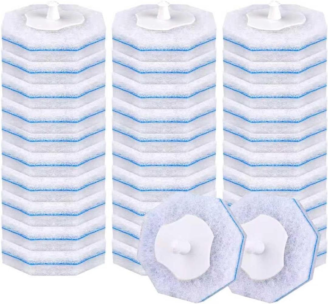 30 Count Disposable Toilet Brush Heads, Toilet Bowl Wand Refills for Clorox Toilet Cleaning, toilet scrubber refilldisposable toilet brush headrefillsToilet Cleaning Sponges Heads for Bathtub, Floor