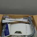 Drive Medical Shower Chair with Back & Padded Arms - Adjustable Height Bath Seat for Safety & Comfort - Lightweight Aluminum Construction- 350 Lb Capacity - White