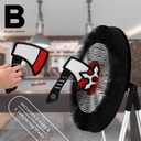 Black Series Axe Throwing Target Set, Includes 3 Axes & Bristle Target, Lightweight Plastic Axes with Blunted Edges, Safe for Indoor & Outdoor Use, Fun Party Activity Game