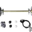 740mm 29 inch Go Kart Rear Axle Assembly Complete Wheel Hub Kit & 13 * 5-6 Wheel Tires with Rim & Brake Assembly & T8F Chain Suitable for DIY Go Kart Quad, Trike, Drift Bikes