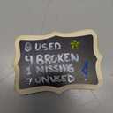 20PCS Wood Mini Chalkboard Sign and Replacement Stickers, Food Labels for Party Buffet,Blackboard for Message Board Signs,Weddings Place Cards, Birthday Party