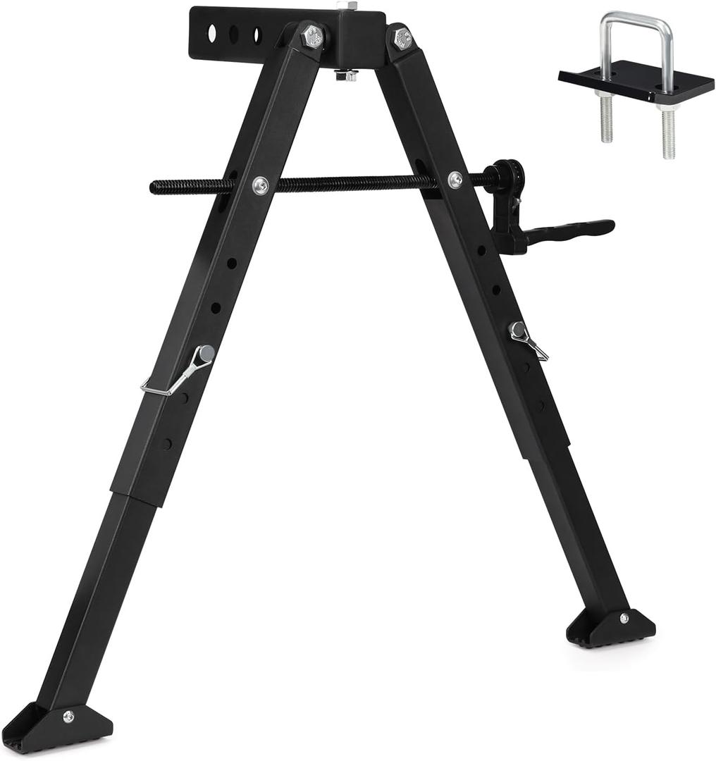 Upgraded Hitch Mount RV Stabilizer Fit for 2 Inch Receiver on Rear Bumper, 17-26" Ratchet Quick Adjustable, for Trailer Truck Camper Motorhome Rear Stand Support