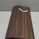 Whitmor Laundry Hamper with Rope Handles Bamboo, 12.25x16.25x23.375, Dark Stain