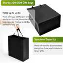 Black Gift Bags With Handles, 8x5x10 Inch Sturdy Kraft Paper Gift Bags, Bulk for Wedding, Party, Birthday, Business and Shopping (Black-M-24-pcs)
