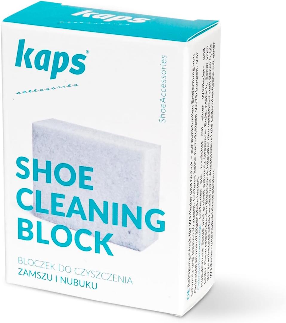 Kaps Quality Nubuck and Suede Eraser, Stain Remover, Gum Cleaner, Shoes Leather Accessories Car Seats Upholstery, Block