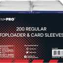 Ultra PRO 3" x 4" Clear Regular Toploaders for Cards with Card Sleeves Bundle Standard Size 200ct Trading Baseball Toploader Card Sleeve Protectors