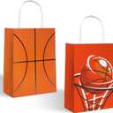 Lesnala 16Pcs Basketball party favor bags with handles Goodie handbag Basketball candy bags for Giving Out Birthday Present and Sports Game Party Theme Small Gifts 2 Types