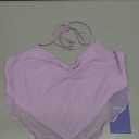 Floerns Women's Ruched Sleeveless Halter Neck Tie Back Hanky Hem Crop Cami Top Size M