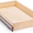Mulush 13W x 21D x 3H Soft Close Slide Out Wood Drawer Organizer for Kitchen, (Cabinet Opening Width>14.5 inches for Bottom Assembly, Width= 14 inches for Side Assembly)
