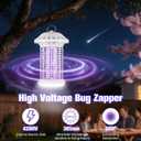 Bug Zapper Indoor & Outdoor, Water Proof Mosquito Zapper with LED Light, 4200V Electric Bug Zapper for Home Patio Office CourtyardWhite
