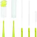 Hello Nature 4Pcs Long Handle Bottle Cleaning Brush Set by HELLO NATURE, Sustainable & Biodegradable Natural Fibre Bamboo Handle Brushes Zero-Waste & Plastic Free (Green)
