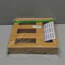 SpaceAid Bag Storage Organizer for Kitchen Drawer, Bamboo Organizer, Compatible with Gallon, Quart, Sandwich and Snack Variety Size Bag (1 Box 4 Slots) (Natural, 3"H)