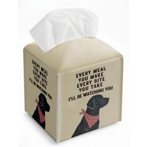 Rustic Pet Kitchen for Bandana Dog Tissue Box Cover, New Pregnancy Gifts for Expecting Mom, Mommy Gift for Birthday, Waterproof Leather Paper Dispenser, Gifts for Dog Lovers