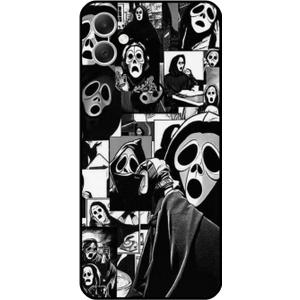 Compatible for Samsung Galaxy A05 Case, Cute Skull Skeleton Scary Face Designed Cool Fun Funny Phone Case, Soft TPU Cover for Women Girls Boys Teens Kids (Black)