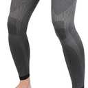 KEKING Full Leg Compression Sleeves, Unisex, Thigh High Compression Stocking 20-30mmHg Graduated Support for Thigh Calf Knee, Running, Basketball, Reduce Varicose Veins and Swelling, Pair, Black XXL