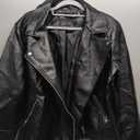 Fahsyee Faux Leather Jacket for Women, Vegan Jackets Moto Biker Motocycle Coat, 2XL