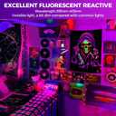 4ft Black Light Bar 100W - Waygor Strong Blacklight Bar Super Bright LED Black Lights for Glow Party High Power UV Light Bar for Body Paint Wall Art Photography Neon Tapestry Party Halloween (2 Pack)