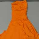 Women Sexy Tube Top Silk Dress Strapless Ruched Basque Waist Ruffle Layer Mini Dress Jumpsuit Party Dresses, Size L