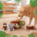 Skylety 7 Pieces Hide and Seek Dog Toys Activity Puppy Chew Squeaky Toys Plush Stuffing Burrow Woodland Stuffing with Squeakers for Small Medium Pets Dogs Puppy Gift(Lovely, Small)