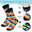 Shihanee 6 Pairs Fun Dog Lovers Crew Socks Christmas Gifts for Dog Lover Funny Rainbow Novelty Cotton Socks Pet Funny Owner Lover Gift Ideas