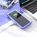 IDweel for iPhone 11 Pro Max Case with Tempered Glass, Hybrid 3 in 1 Shockproof Slim Heavy Duty Protection Hard PC Cover Soft Silicone Bumper Full Body Case for iPhone 11 Pro Max 6.5",Purple