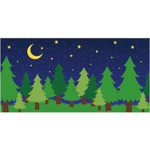 10 x 16 ft Enchanted Forest Camping Backdrop Scene Camping Background Supplies Forest Night Scene Photography Background for Theme Party Photo Banner Decoration