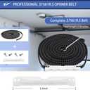 37561R.S Belt Replacement for 7FT High Garage Doors,223'' Garage Door Openers Belt Compatible with Genie 1028,1128,2028,2128,3020, 3042, 3024, 3120,Genie Silentmax 1000,1200, Intellig 1000,1200
