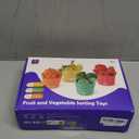 hahaland Baby Sensory Toys - 16 PCS My First Fruit Vegetable Color Sorting Play Food Crinkle, Rattle, Baby Toys 6-12 Months Montessori Toys for 1 Year Old Boy Girl Gifts Toddler Easter Basket Stuffers