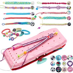 YOPYCCD Beginner-Friendly Friendship Bracelet Making Kit for Girls - Childrens Jewelry Craft Set Ages 6-12 - Christmas Birthday Present Idea