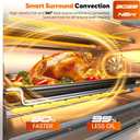 Nuwave Bravo Pro Convection Air Fryer Toaster Oven Combo, 2025 New and Improved, 10-in-1, 50-450F Temp Controls, Quick & Even Crisp Technology, 21Qt Capacity, Black, PFAS Free