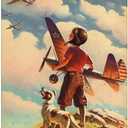 Airplane Vintage Metal Tin Sign Easily Distracted By Dogs And Airplane Funny Poster Military Enthusiasts Club Living Room Bathroom Kitchen Home Art Wall Decor Plaque