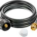 [2025 Upgraded] BlueStars 6FT Propane Hose Adapter 1lb to 20lb with QCC1/Type1 for 5-40lb Propane Tanks - for Weber Q Grill, Coleman Camp Stove, Buddy Heater, Blackstone Griddle with CGA600 Connection