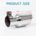 KHK 2" to 3" Exhaust Tip - 6" Long Diesel Exhaust Tips,2" Inlet 3" Outlet Stainless Steel Bolt-On Angle Cut Truck Tailtip, Universal Fit for Trucks & Cars -Polished