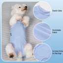 cyeollo 2pack Surgery Recovery Suit for Dogs Cats Soft Breathable Female Male Pet Bodysuit After Surgery for Spay, Neuter, Surgical Recovery Onesie Shirt for Medium Large Dogs, Blue & Grey, XL (X-Large (Back: 19"-22"))