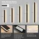 Modern Outdoor Wall Light, 47.3Inch 3000K-6000K Black LED Dimmable IP65 Waterproof with Remote Outdoor Linear Wall Sconces Exterior Lighting Fixture Porch Wall Light for House, Front Door, 1Pack-47.3inch