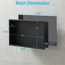 304 Stainless Steel Shower Niche 24" x 12" for Bathroom Storage