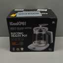 Electric Kettle Temperature Control Glass Tea Kettle Programmable Control Tea Pot, 2 Liter Stainless Steel Tea Maker & Coffee Kettle with Tea Infuser, Egg Cooker and Yogurt Box, BLACK