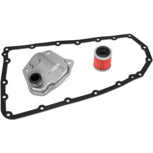 CVT Transmission Filter Oil Pan Gasket Kit 20 Holes Compatible with 2007-2017 Nissan Dodge Jeep Mitsubishi Rogue Rogue Select Sentra, Caliber, Compass Patriot, Lancer Replace# 31728-1XF02, 31397-1XF0C