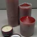 Dripless 3x4 3x6 3x8 Inch Red Burgundy Pillar Candles, 3 Packs Unscented Long Lasting Large Solid Colored Different Sizes Cylinder Column Candles for Home Table Decor Power Outage Emergency