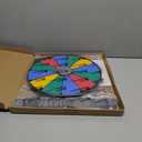 12 Inch 12 Slots Prize Wheel Tabletop Fortune Spin with Dry Erase Marker and Eraser for Engaging Home Parties, Trade Show, Carnival Events (12'' 12slots)