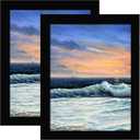 LUCKYLIFE 8x10 Picture Frame Black for Wall Mounting or Tabletop Display, 2 Pack