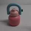 CHAKO LAB Water Bottle with Straw and Carry Handle | Wide Mouth vacuum insulated stainless steel Bottles | Reusable, leak-proof and BPA-free | 33oz(Pink&Red)